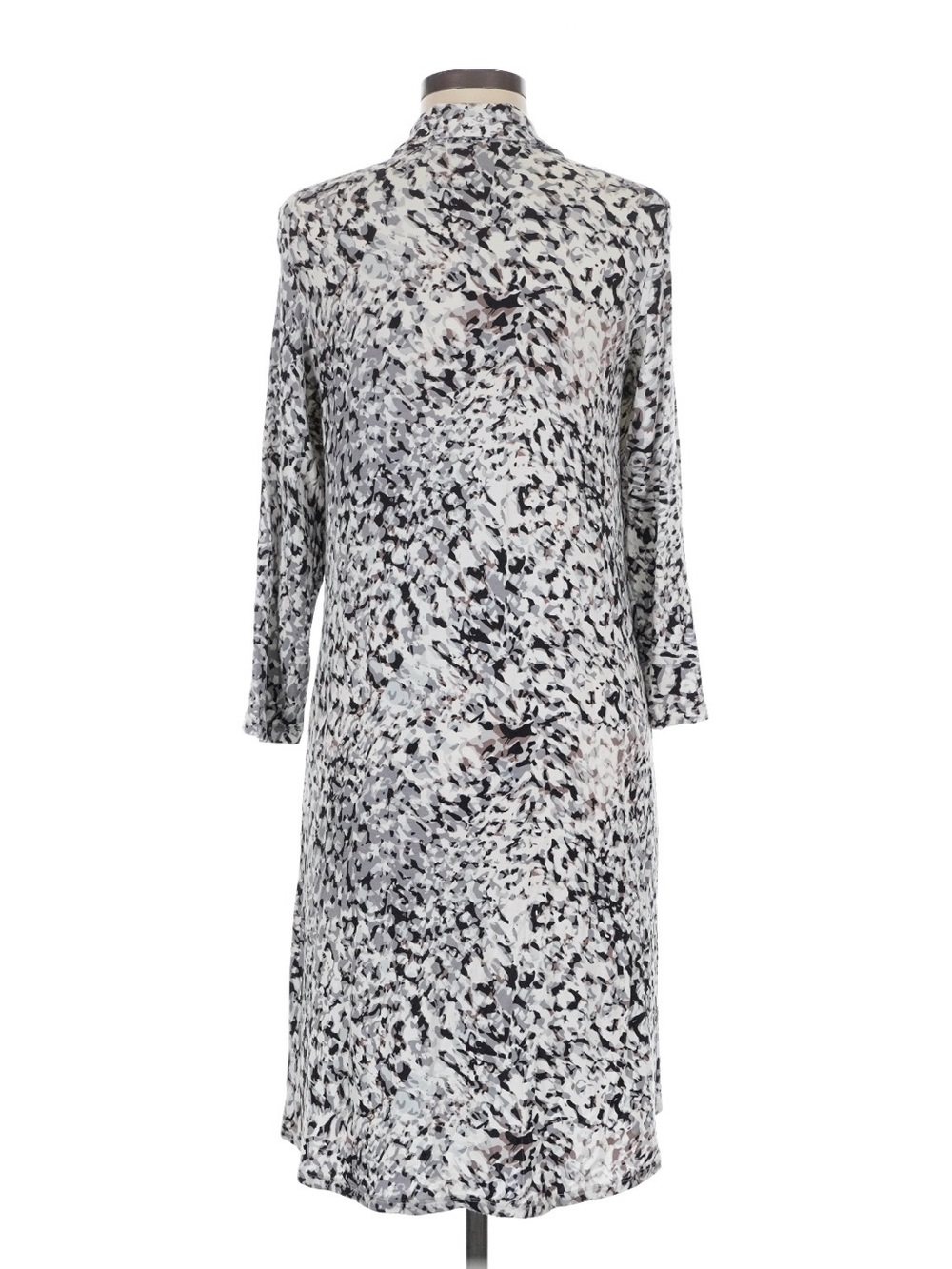 CAbi Black, White & Gray Printed Long-Sleeve Kimono - Picture 3 of 8